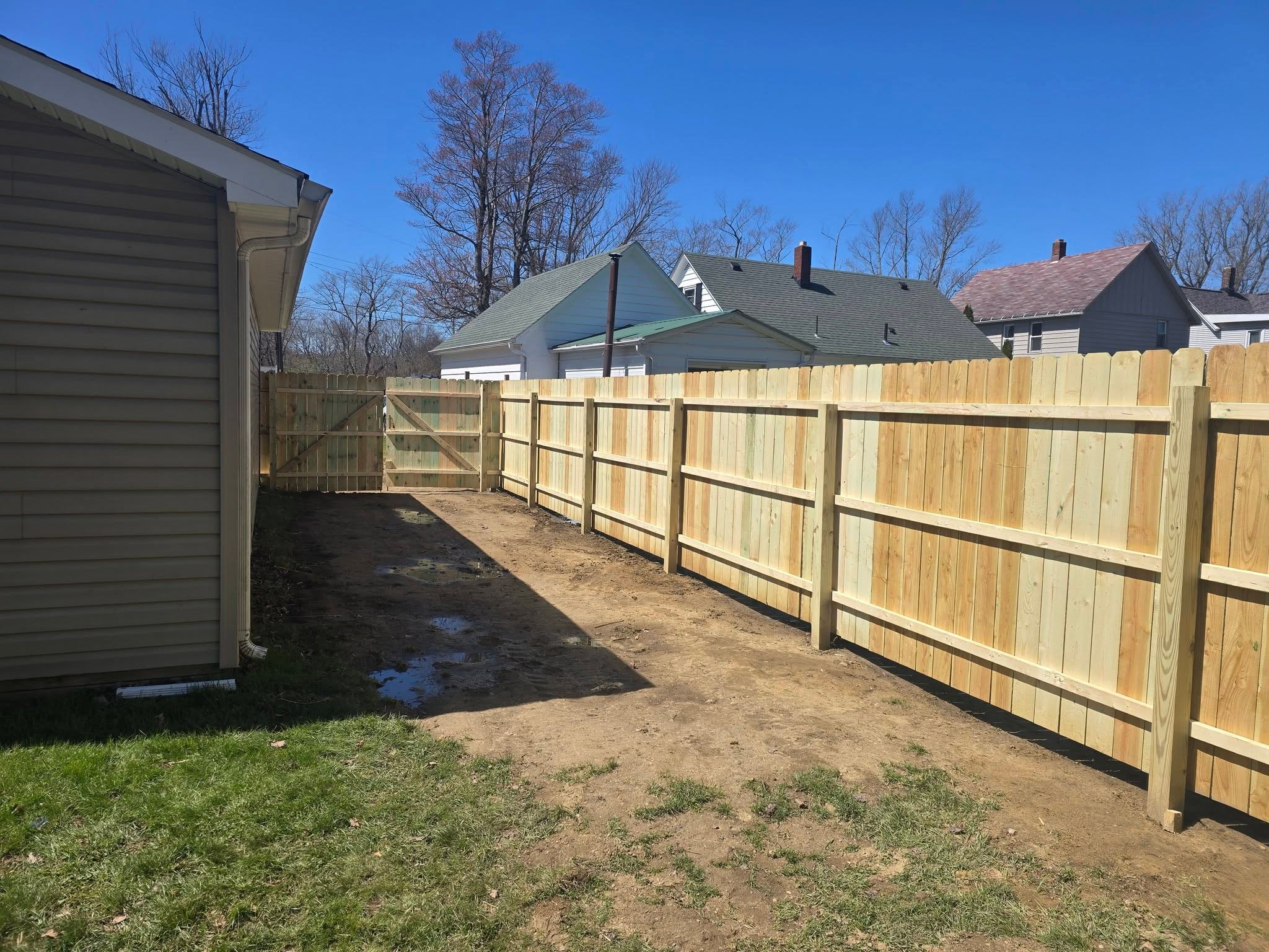 Ornamental iron fence installation
